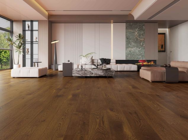 Heartwood Oak Brandy Brushed & Matt Lacquered
